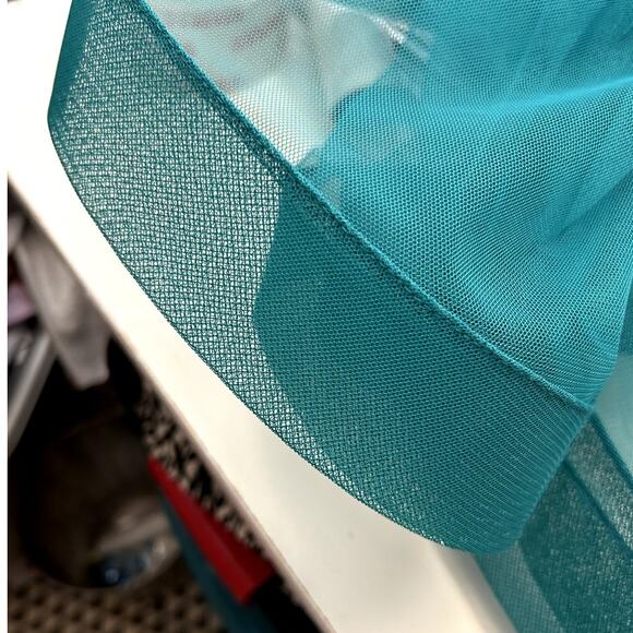 City Triangles Maxi Skirt Junior Teen 9 Teal Sequin Tiered Prom Formal Party NEW - Picture 7 of 12